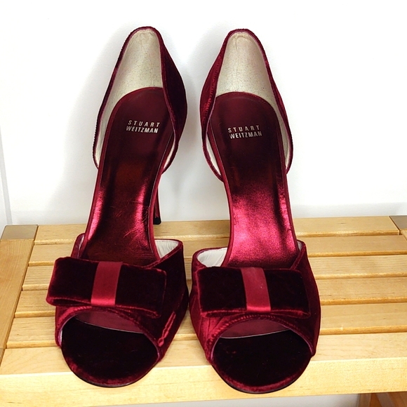 ๐ Stuart Weitzman ๐ ruby red stiletto heels 11M ๐ ๐ ๐ - Picture 4 of 9